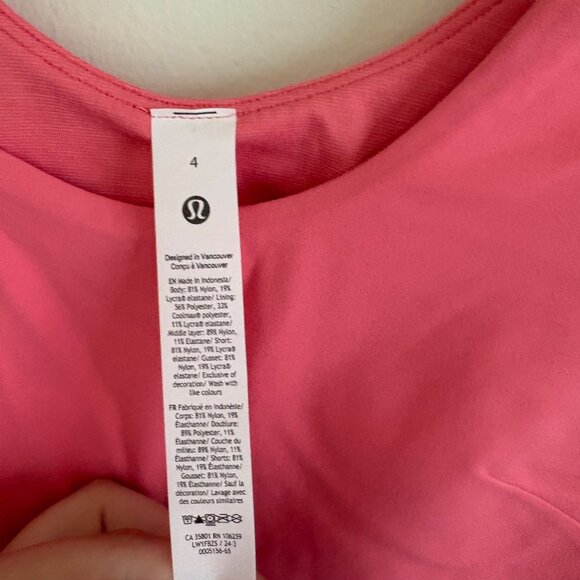 Lululemon Athletic Align Short Sleeve Dress Sakura Pink NWT Women’s Sz 4 - Picture 7 of 8